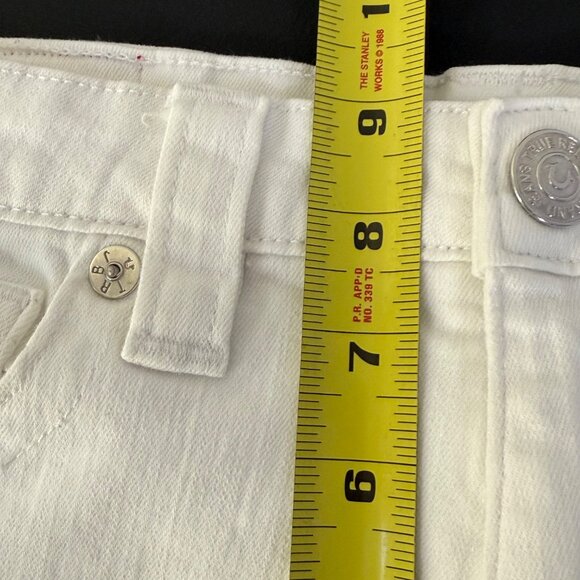 True Religion Bermuda Shorts Womens 27 White Grunge Prep‎ Y2K Streetwear - Picture 5 of 11